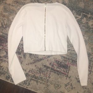 Forever 21 Sweaters - White cropped sweater long sleeve too Forever 21 Sweaters - White cropped sweater long sleeve too